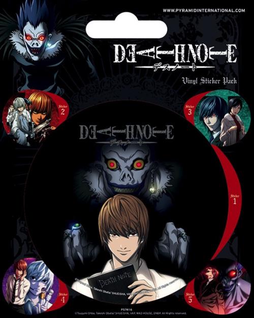 DEATH NOTE – Vinyl Stickers – Characters